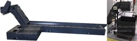 Конвейер пластинчатого типа для удаления стружки