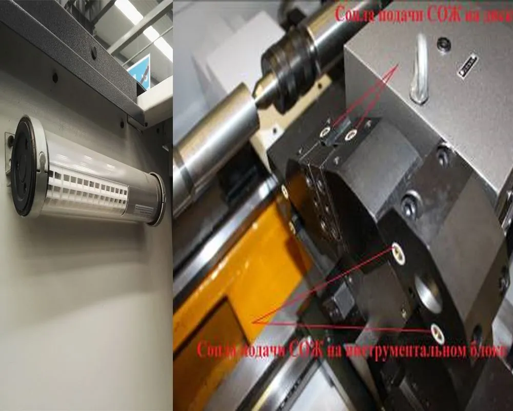  Система охлаждения и светодиодное освещение рабочей зоны.