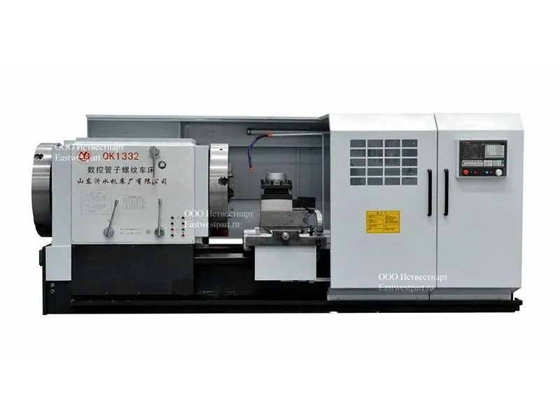 Токарный трубонарезной станок c ЧПУ  модели QK1332 Токарно - трубонарезные