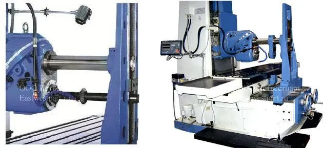 Поворот фрезерной головки для горизонтального фрезерования.
