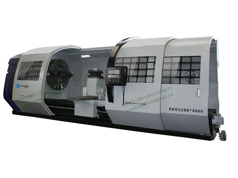 Тяжёлый токарный станок с ЧПУ SK61168×6000 С прямой станиной