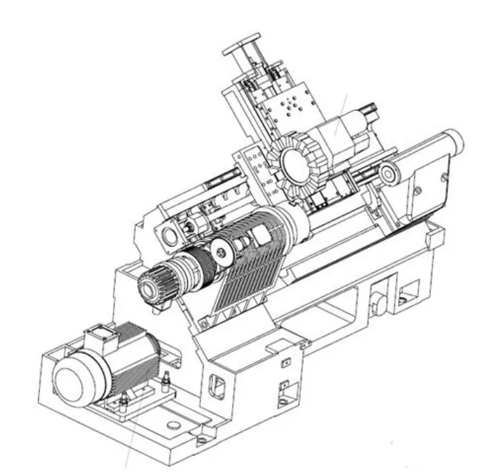 Токарный станок с чпу чертеж